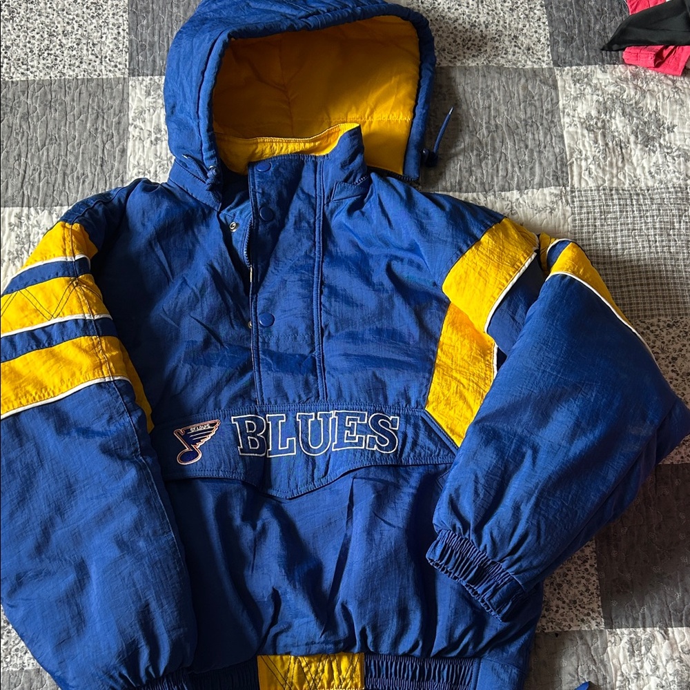STARTER Blue and Yellow Windbreaker Jacket